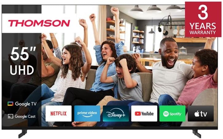 THOMSON TV 55" LED 4K 60Hz Smart Google TV Black