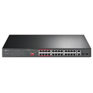 TP-Link TL-SL1226P 24-Port 10/100Mbps + 2-Port Gigabit Rackmount Switch with 24-Port PoE+
