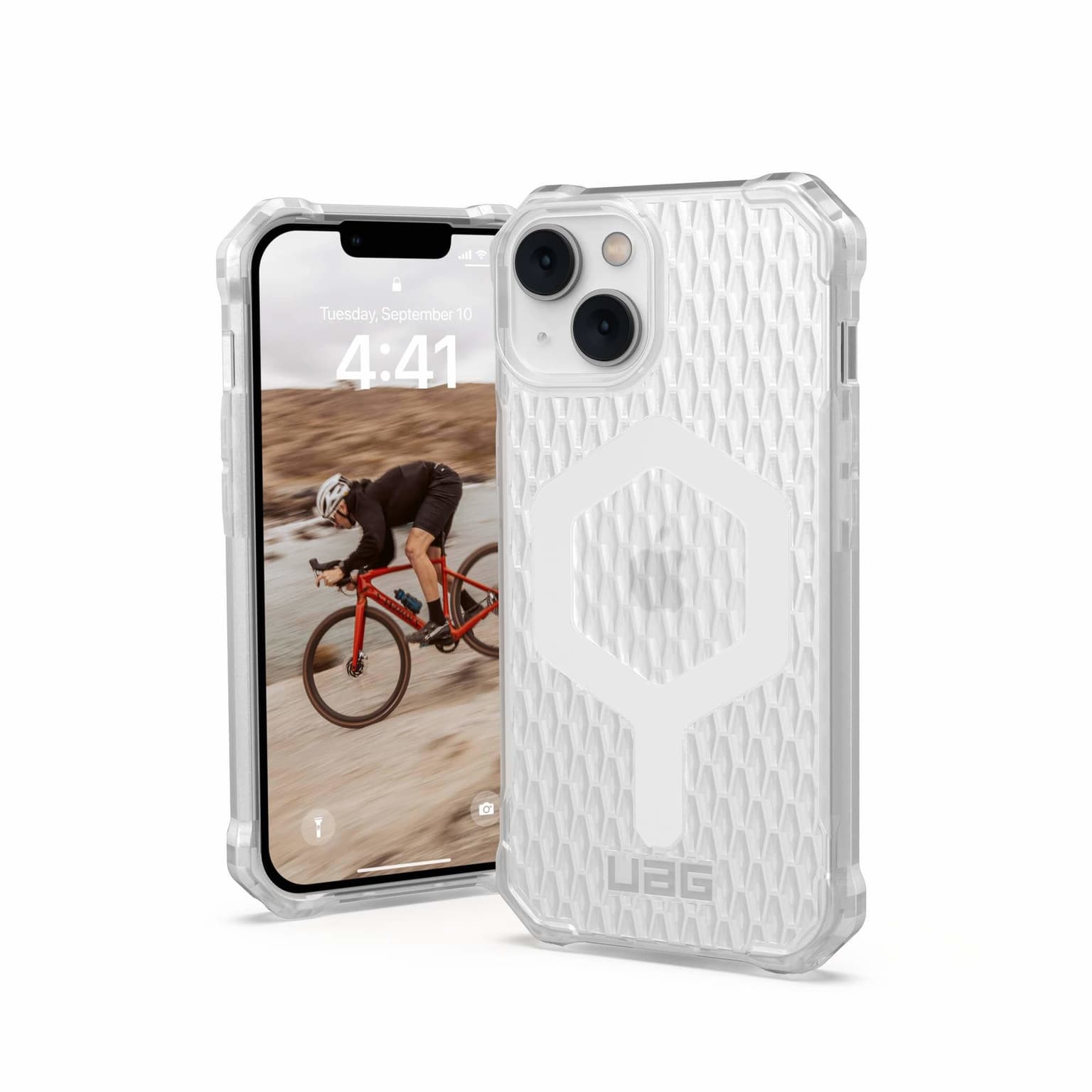 UAG Essential Armor Magsafe case for iPhone 14, Frosted Ice - 4