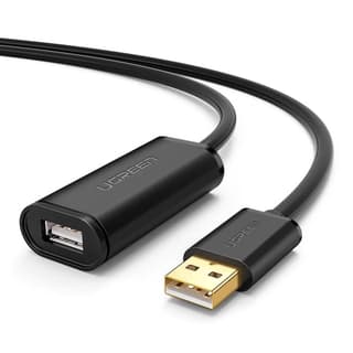 UGREEN US121 USB 2.0 Active Extension Cable, 5m, Black