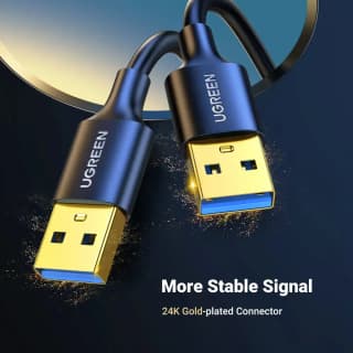 UGREEN US128, USB-A 3.0 Male To Male Cable, 2m, Black — 4