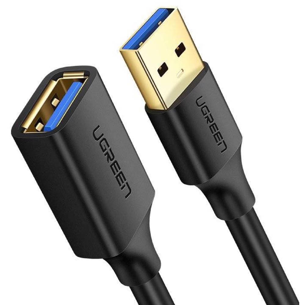 UGREEN US129, USB 3.0 Male to USB Female, Extension Male Cable, 2m, Black