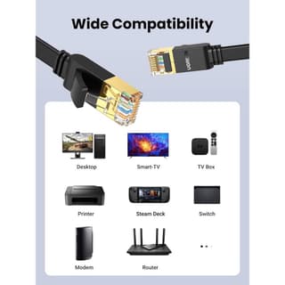 UGREEN NW106, CAT7 Patch Cord LAN Cable, 1m, Black — 5