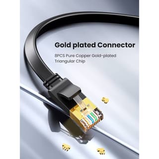UGREEN NW106, CAT7 Patch Cord LAN Cable, 1m, Black — 6