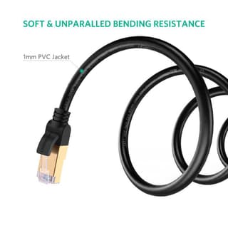 UGREEN NW107 Cat7 STP Ethernet Patch Cord Lan Cable 5m (Black) — 5