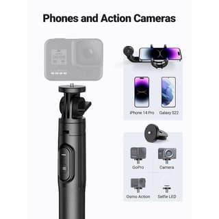UGREEN LP586, Bluetooth, Selfie Stick Tripod, Black — 6