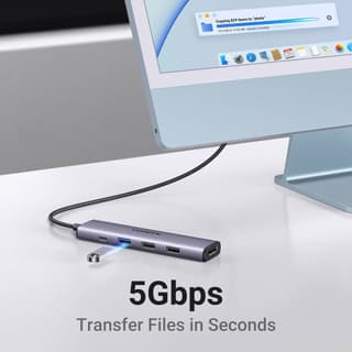 UGREEN CM478 Revodok 105, Type-C, USB, HDMI, PD, Hub, Grey — 6