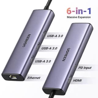 UGREEN CM512, Type-C, USB, HDMI, Lan, PD, Hub, Grey — 2