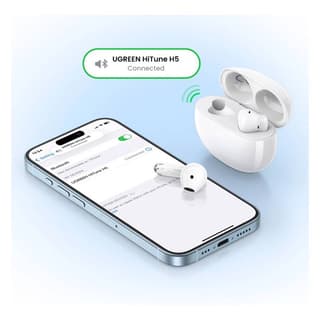 UGREEN WS201 TWS HiTune H5, Earbuds, Wireless, Bluetooth, Ipx5, White — 6