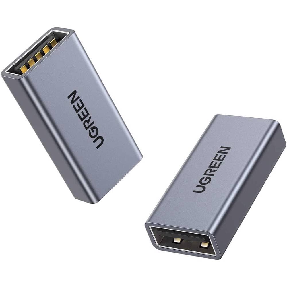 UGREEN US381 USB 3.0 Type A Female to Female Adapter, Gray