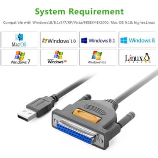 UGREEN US167 USB to DB25 Parallel Printer Cable 2m — 2