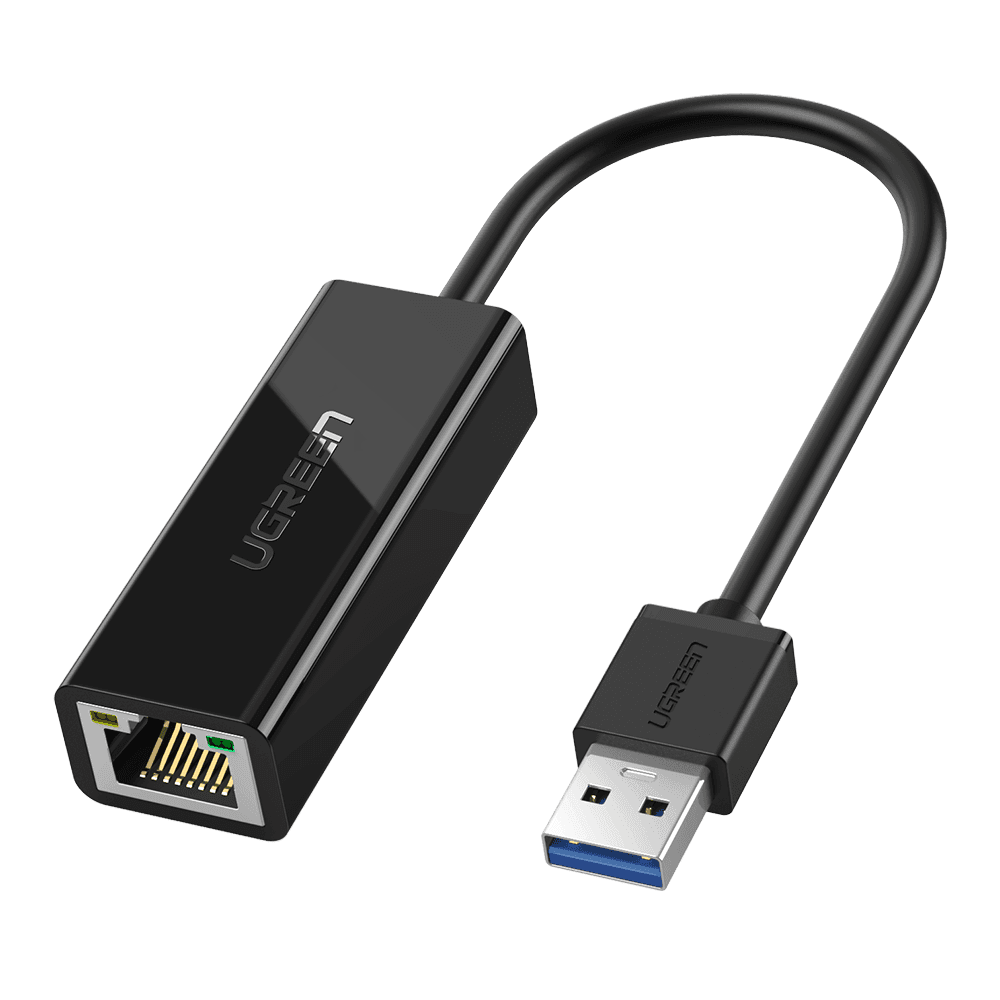 UGREEN CR111 USB 3.0 to RJ45 Gigabit Ethernet Adapter, Black