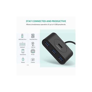 UGREEN CR113 NEW USB 3.0 4 Ports Hub with 2.0 OTG Black 1M — 5