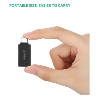 UGREEN US173, Type-C 3.1 Male To USB 3.0 female Adapter, Black — 3