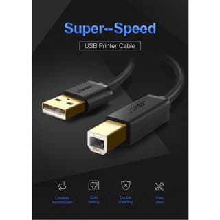 UGREEN US135, Printer Cable, USB-A To USB-B, 2m, Black — 5
