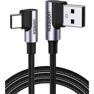 UGREEN US176, 18W, USB-A to Type-C 90 Degree, 0.5m, Space Gray