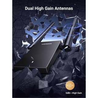 UGREEN CM495, AX1800 WiFi 6 Adapter, Black — 5