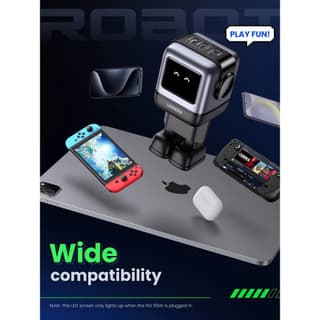 UGREEN CD361 Nexode Uno RobotGaN, 65W, USB, Type-C, Black/Grey — 3