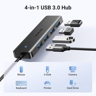 UGREEN CM219, USB 3.0 Hub, Black — 3