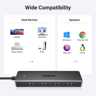 UGREEN CM219, USB 3.0 Hub, Black — 6