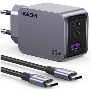 UGREEN X755 Nexode Pro, 65W, USB, Type-C with Type-c Cable 1.5m, Grey