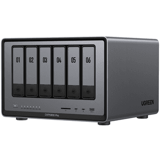 UGREEN NASync DXP6800Pro, Intel i5 1235U, 8GB, RJ45, USB, Type-C, HDMI, Space Gray