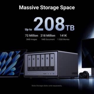 UGREEN NASync DXP6800Pro, Intel i5 1235U, 8GB, RJ45, USB, Type-C, HDMI, Space Gray — 3