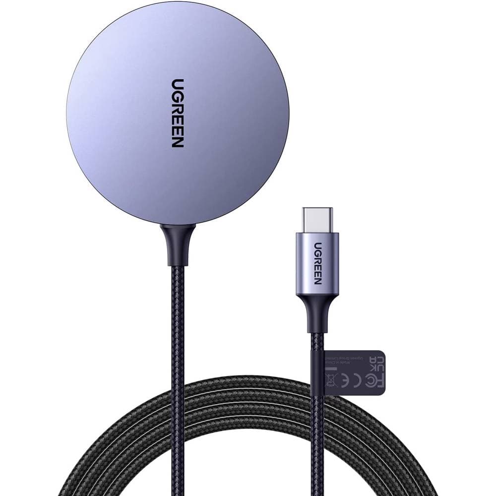 UGREEN CD245, MFI MagSafe 15W, Type-C to Magnetic Wireless Charger, Gray