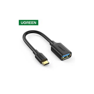 UGREEN US154, Type-C Male to USB 3.0 Female OTG Cable, 15cm, Black