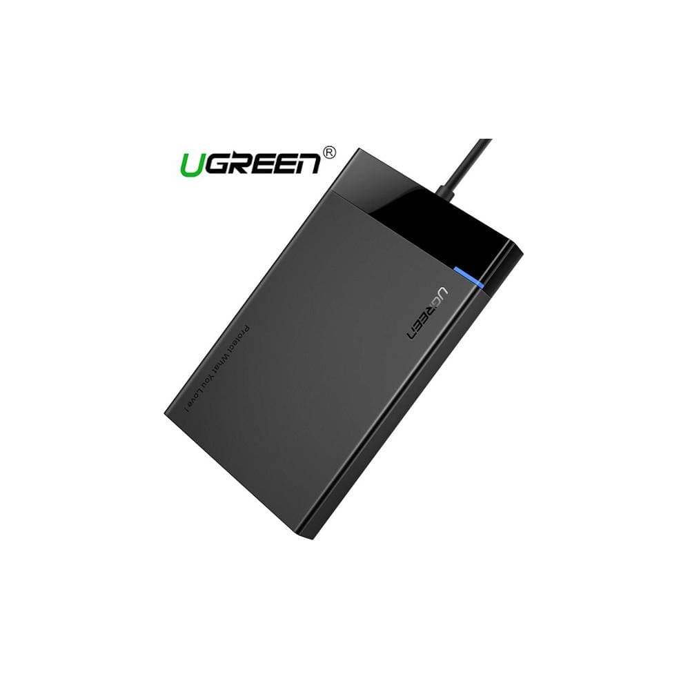 UGREEN US221, 2.5″ Hard Drive Enclosure USB 3.0 to SATA III Adapter, Black