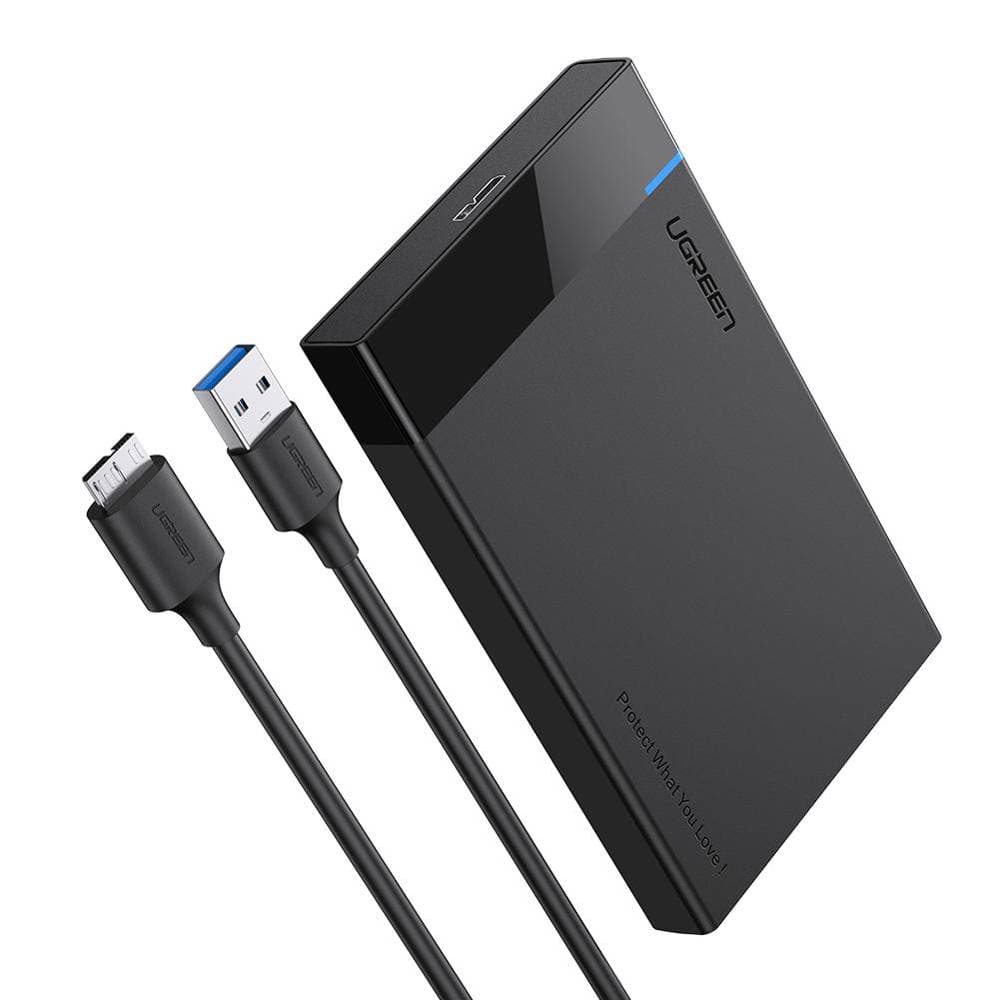 UGREEN 30848, USB 3.0 to SATA III Hard Drive Enclosure, Black