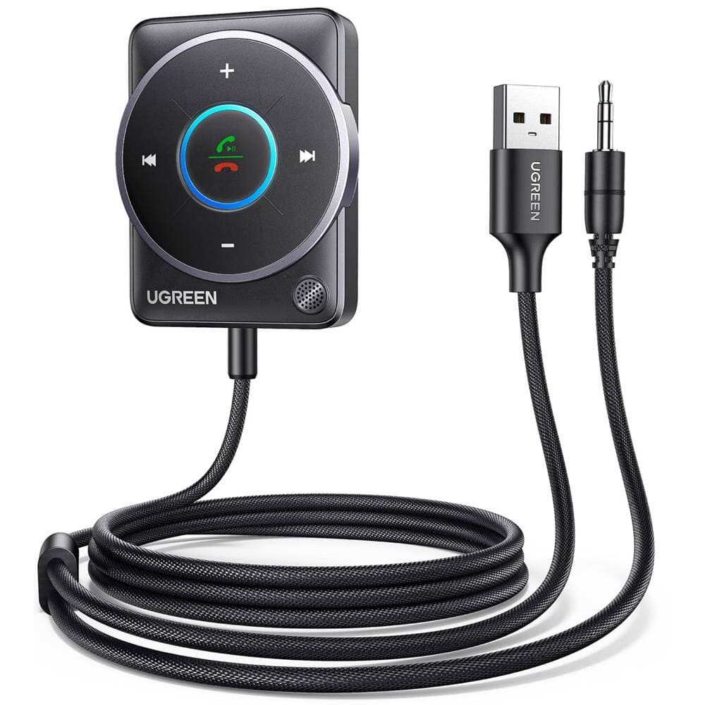 UGREEN CM723, Bluetooth 5.4 Aux Car Adapter, Black