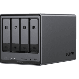 UGREEN NASync DXP4800 Plus, Intel Gold 8505, 8GB, Diskless, RJ45, USB, Type-C, HDMI, Space Gray