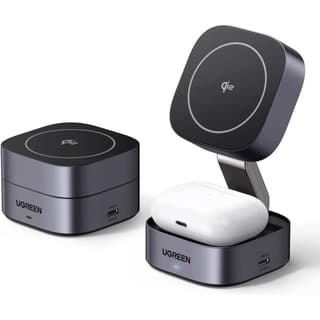 UGREEN W702 MagFlow Qi2, 25W, Magnetic Foldable Charging Station, Dark Gray