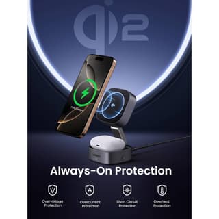 UGREEN W702 MagFlow Qi2, 25W, Magnetic Foldable Charging Station, Dark Gray — 6