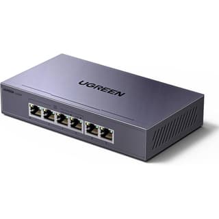 UGREEN CM741, 6-Port Gigabit, PoE+ Switch, Grey