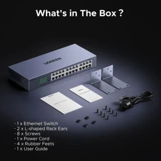 UGREEN CM740, 24-Port Gigabit, Switch, Grey — 4