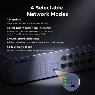 UGREEN CM740, 24-Port Gigabit, Switch, Grey — 6