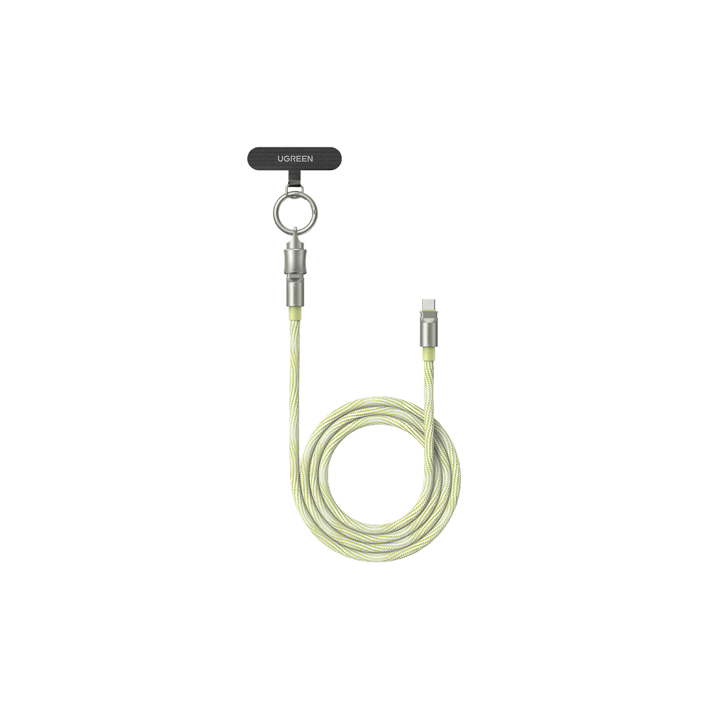 UGREEN L508, 60W, Type-C To Type-C PD Fast Charging Lanyard Cable, 1.2m, Green