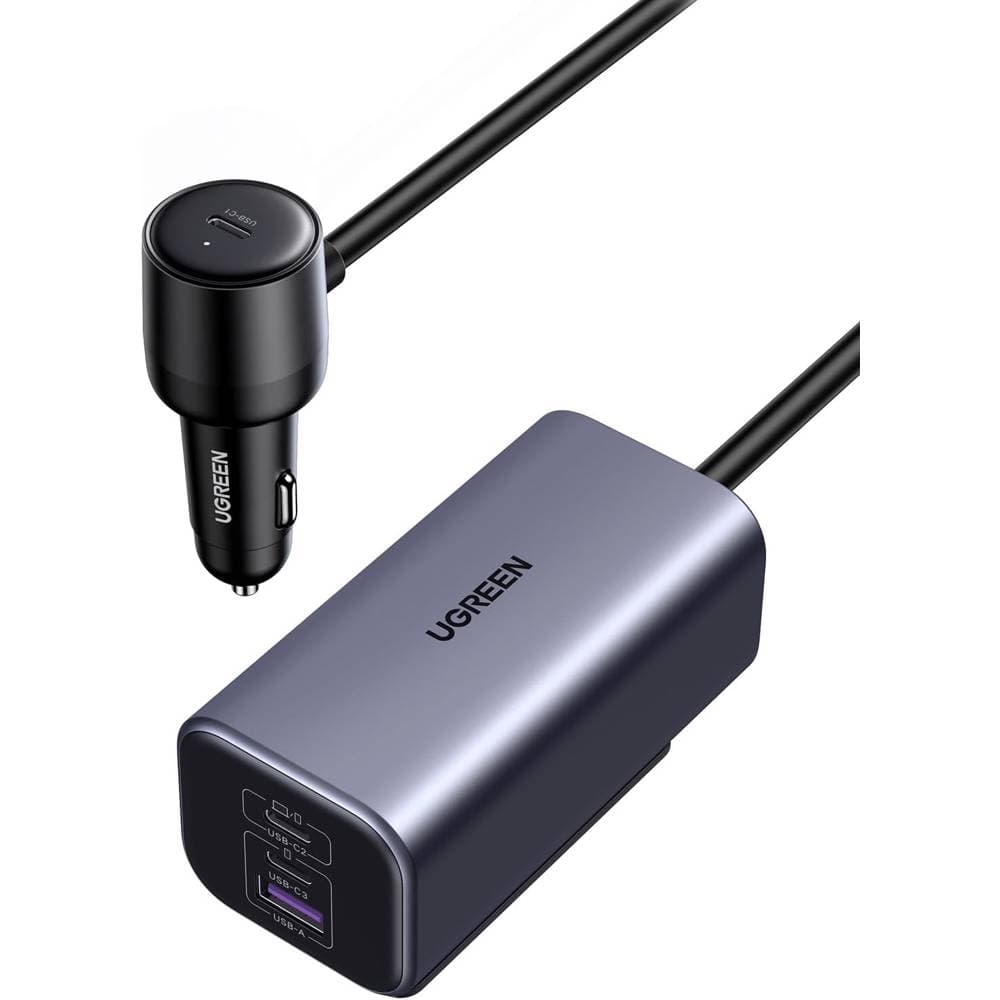 UGREEN EC706, 150W, Type-C, USB, Car Charger, Grey
