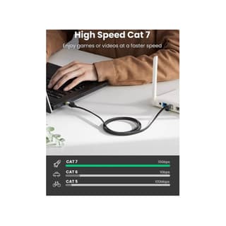 UGREEN NW189, CAT7 U/FTP, Lan Cable, 3m, Black — 5