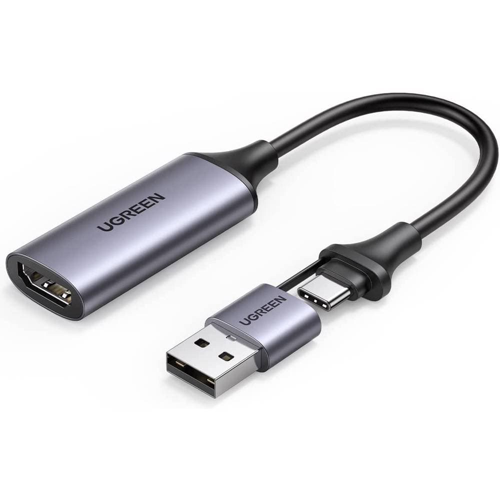 UGREEN CM489, 4K HDMI to USB/Type-c, HDMI Video Grabber Box for Live Stream, Silver