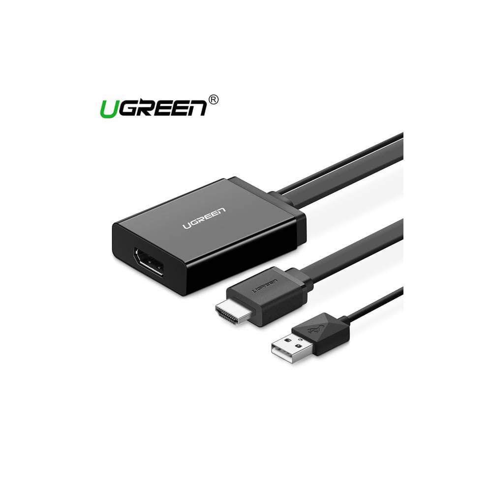 UGREEN MM107, HDMI to Displayport Converter 0.5m + USB for power, Black