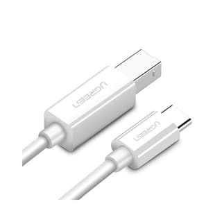 UGREEN US241, Printer Cable, Type-C to USB-B Cable, 1.5m, White — 2