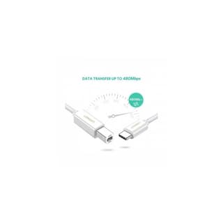 UGREEN US241, Printer Cable, Type-C to USB-B Cable, 1.5m, White — 5
