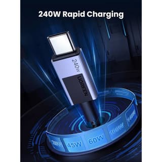 UGREEN L513, 240W, Type-C to Type-C PD Fast Charging Cable, 1m, Space Gray — 4