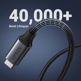 UGREEN US372, 100W, Type-C Extension Cable, 0.5m, Black — 2