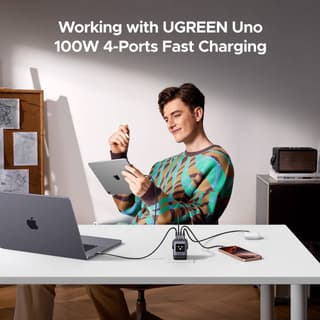 UGREEN X688 Nexode Uno RobotGaN, 100W, USB, Type-C, Phone Charger, Grey — 2