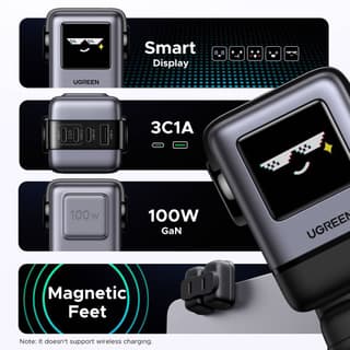UGREEN X688 Nexode Uno RobotGaN, 100W, USB, Type-C, Phone Charger, Grey — 3