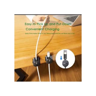 UGREEN LP886, 3Pcs, Magnetic Cable Organizer, Black — 2
